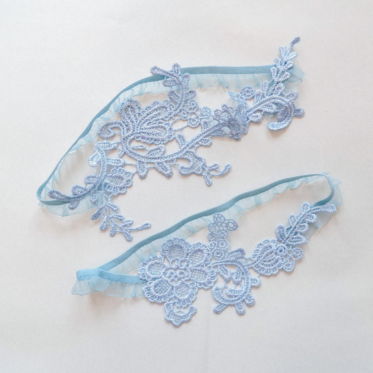 Sky Blue Wedding Garters Set L - Garter Belt Set ulasan dan harga