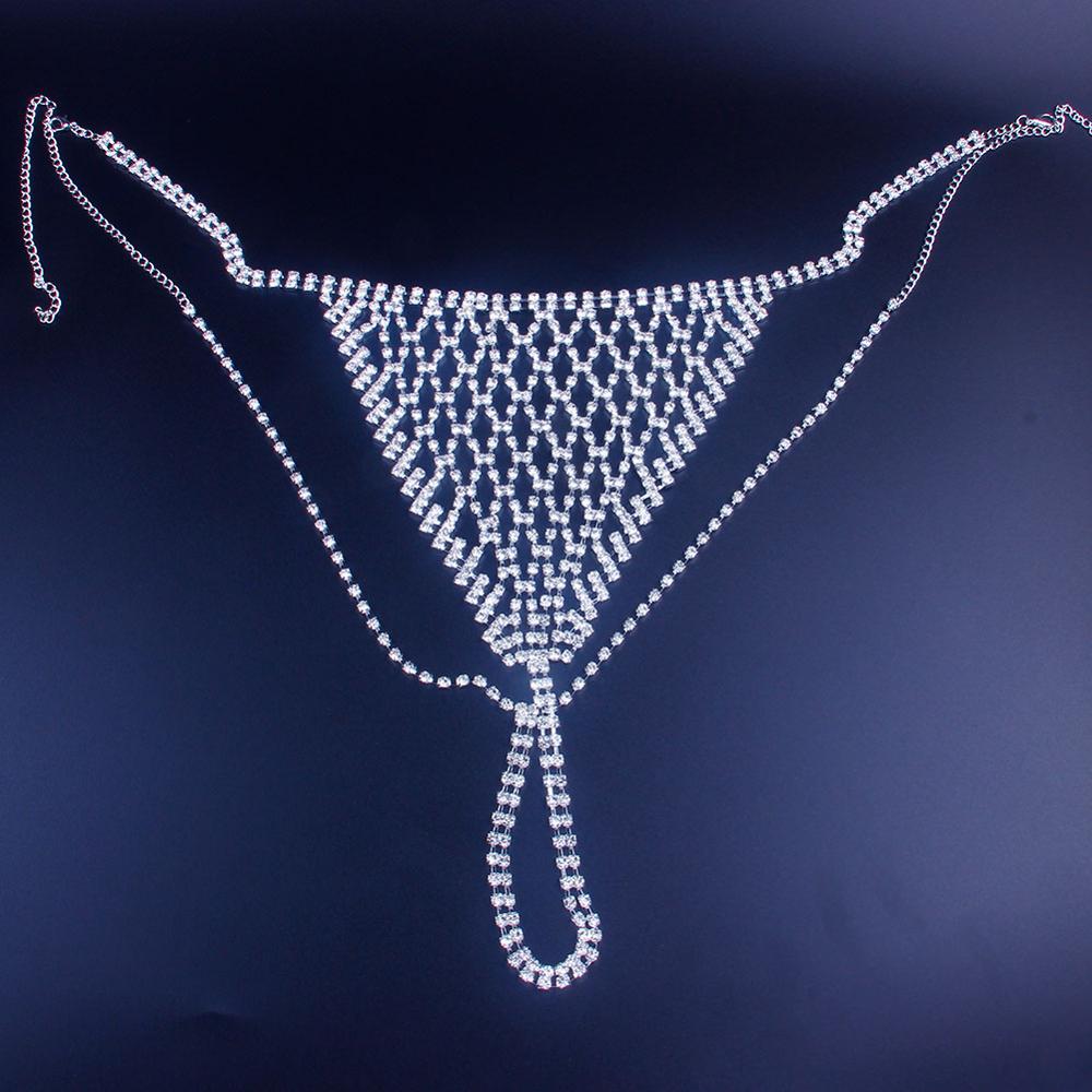 Stonefans Mesh Rhinestone Body - Thong Bikini Women ulasan dan harga