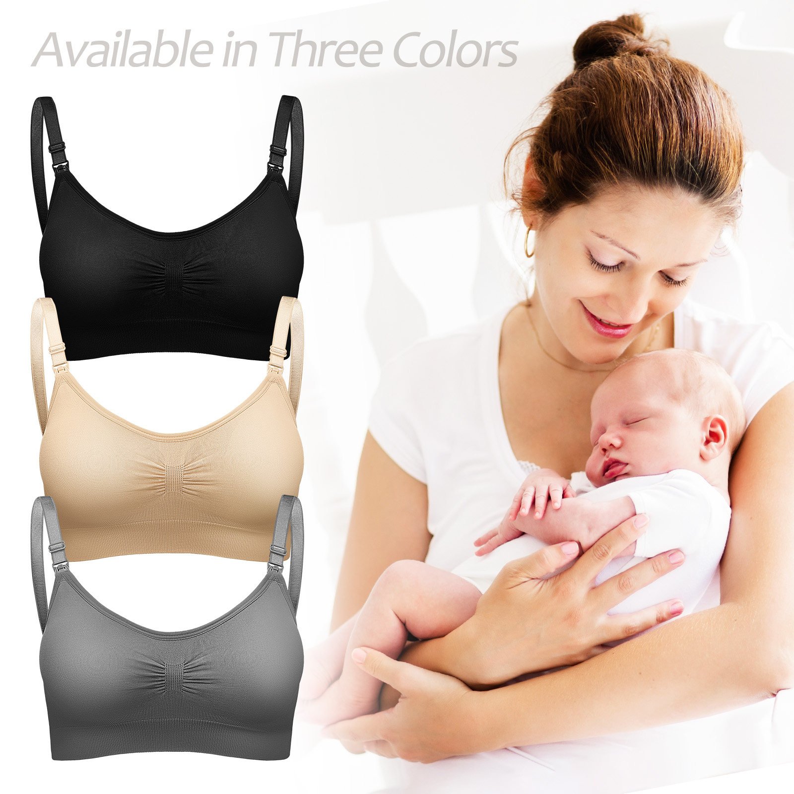 3 Pcs Breastfeeding Bras for W - Nursing Bra Sleep ulasan dan harga