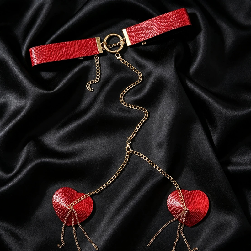 Womens Metal Chain Linked Nipp - Nipple Cover Pasties ulasan dan harga
