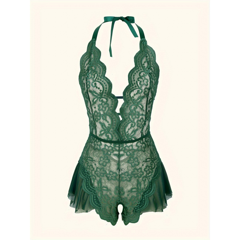 Charming Lace Mesh Teddy, Scal - Lace Teddy Lingerie ulasan dan harga