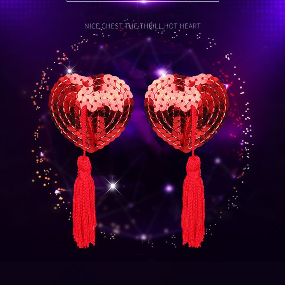 1 Pair Sexy Heart Shape Bra Ni - Nipple Cover Pasties ulasan dan harga