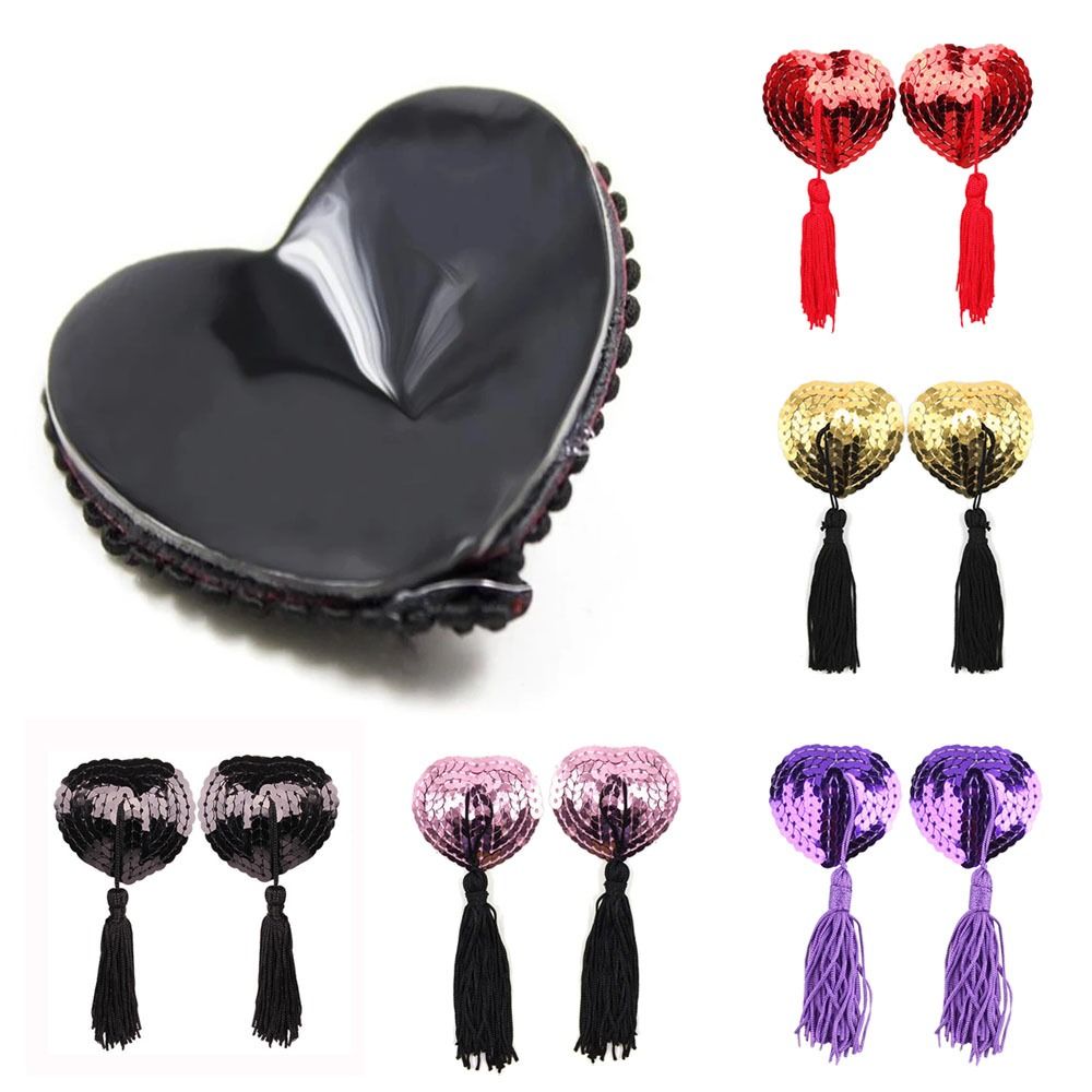 1 Pair Sexy Heart Shape Bra Ni - Nipple Cover Pasties ulasan dan harga