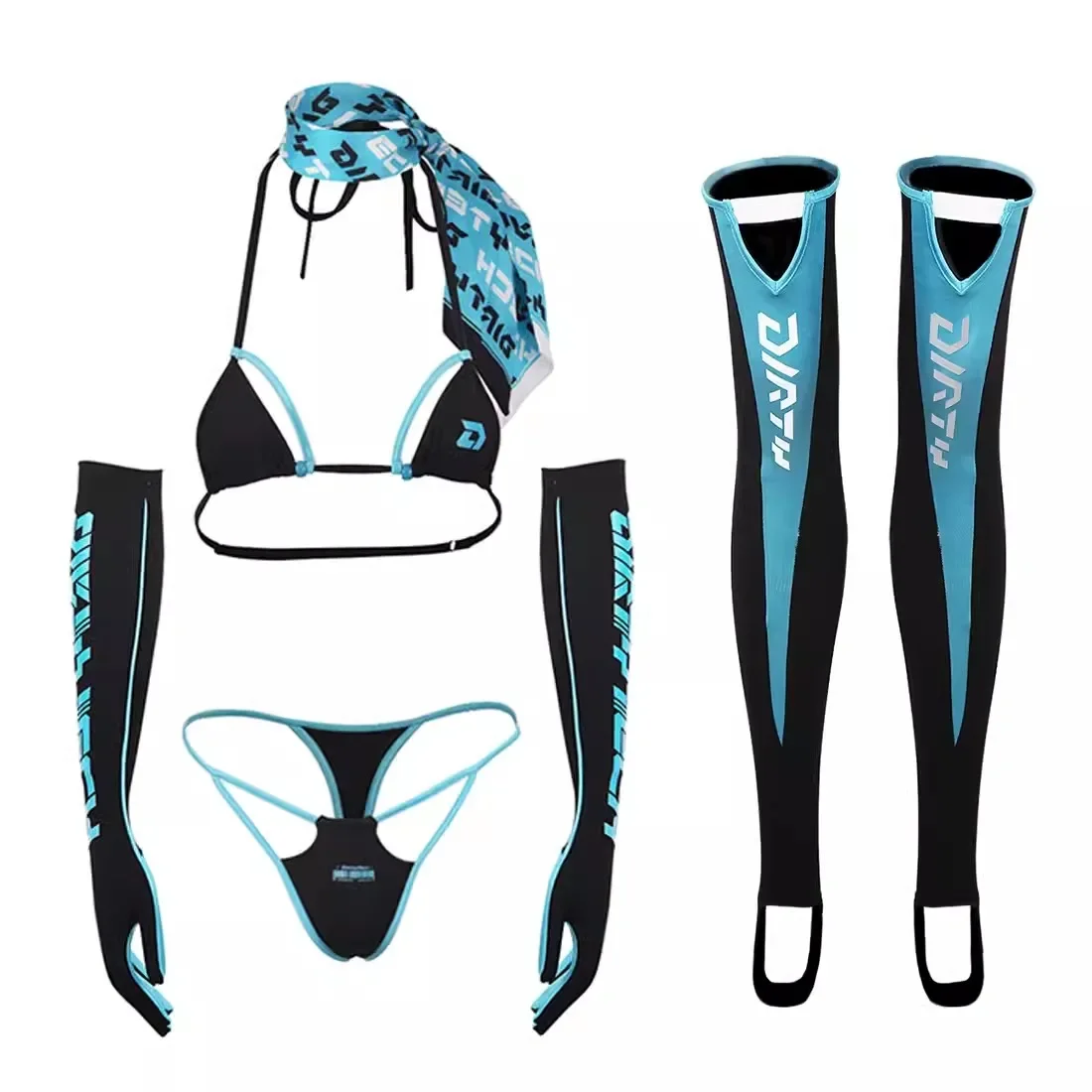 Women Sexy 5 Pieces Bikini Set - Thong Bikini Women ulasan dan harga