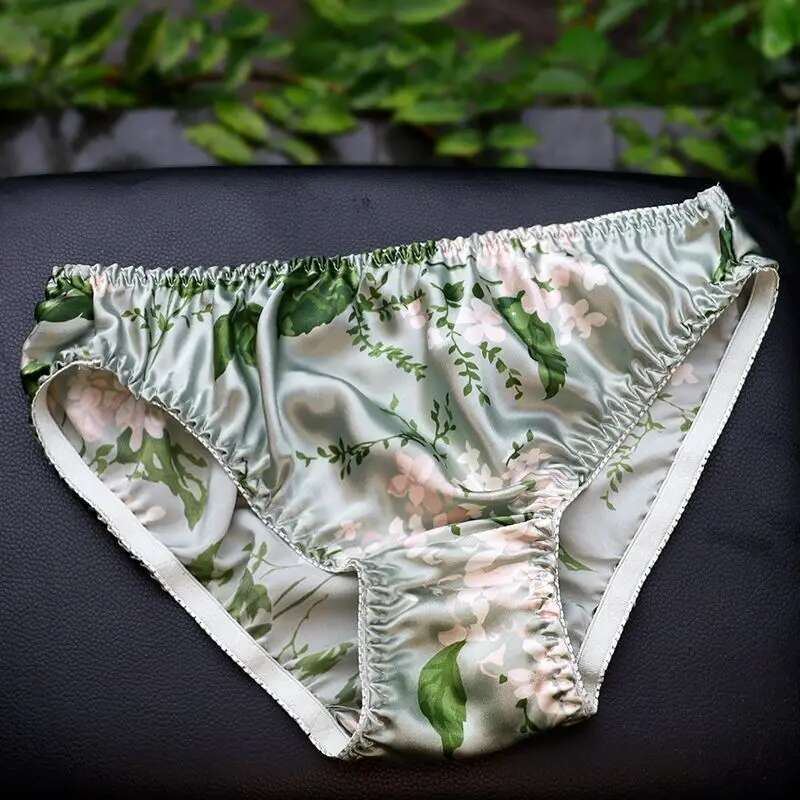 Summer Floral Print Ice Silk M - Boyshort Underwear ulasan dan harga